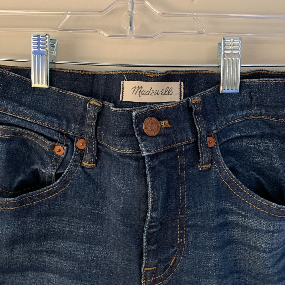 Madewell dark blue skinny jeans
